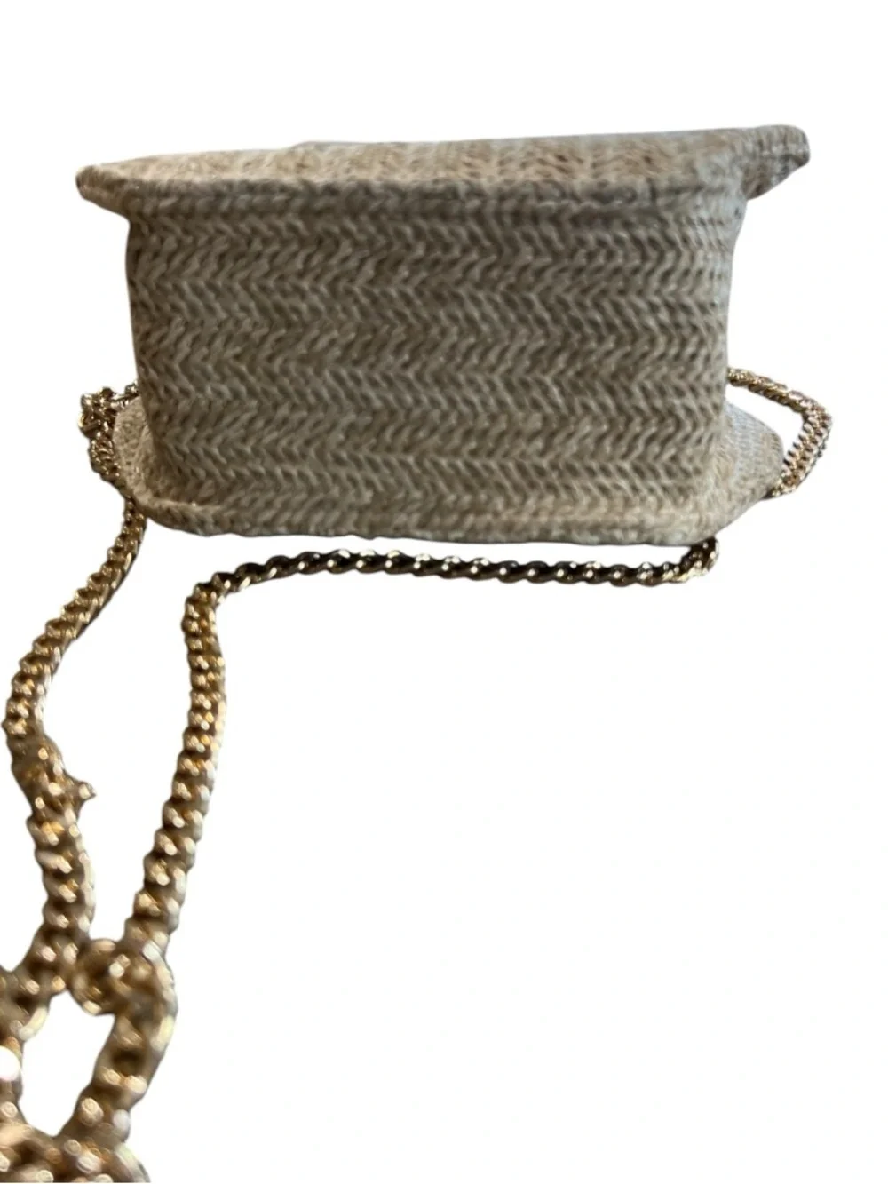 NEW CROSSI small basketwoven hexagon crossbody bag